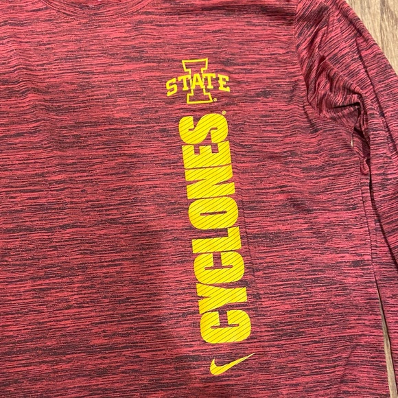 Nike Maroon and Yellow Cyclones Long Sleeve Tee - Picture 2 of 3